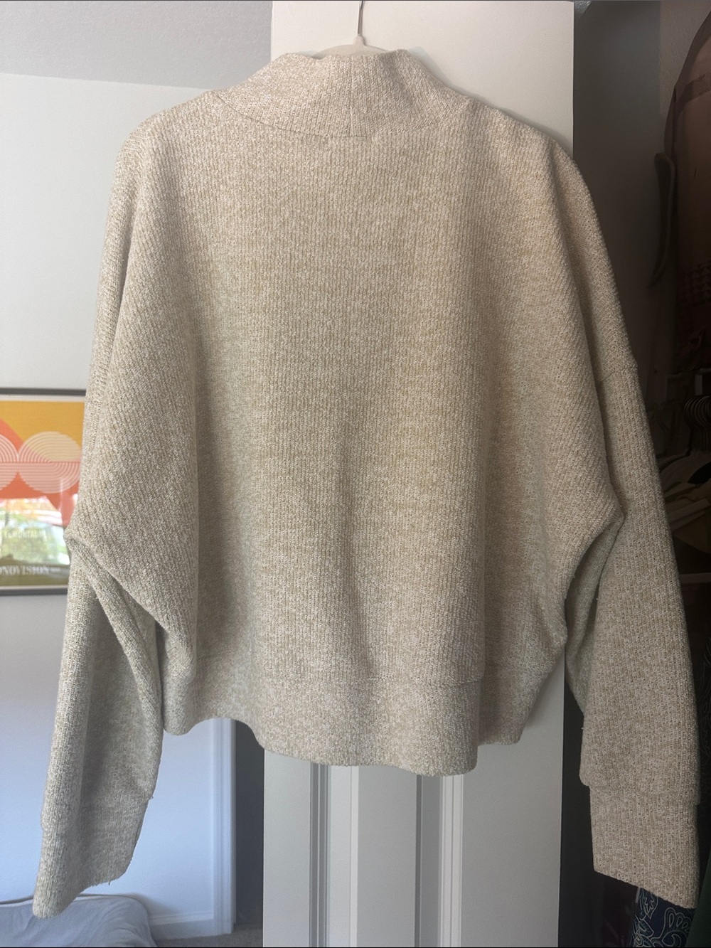 Offline by Aerie Women's Cream Mock Neck Sweater - Picture 3 of 4
